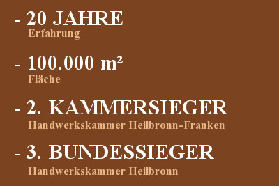 Heilbronn Franken Handwerkskammer HWK Bundessieger Kammersieger 20 Jahre Erfahrung Wissen über prozedurale Vorgänge
